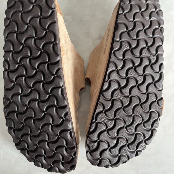 Birkenstock Arizone Suede Leather - Sandcastle - Size 38 - U.S. Women's 7 - 7.5 - Picture 4 of 5
